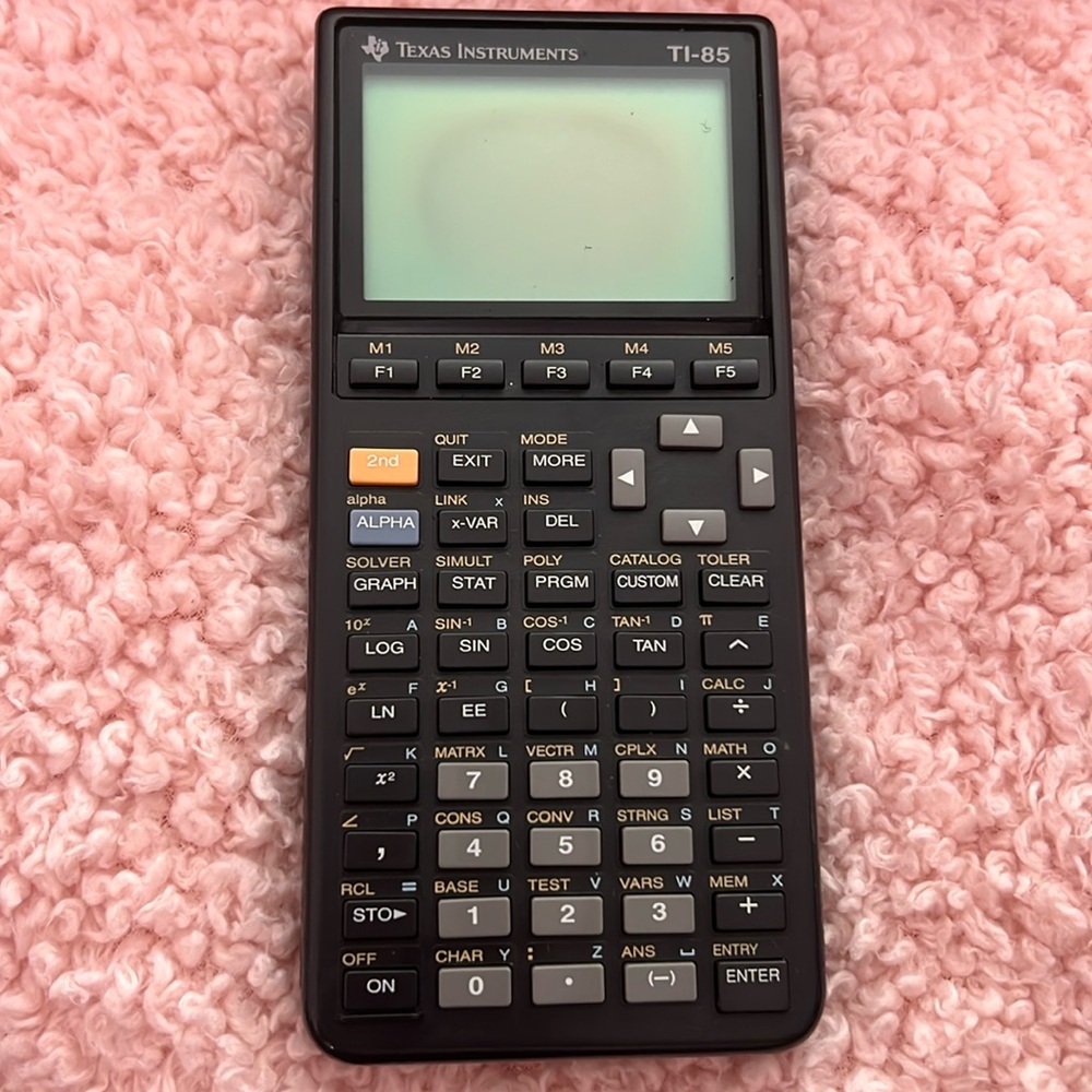 TI – 85 Graphing Calculator W/ Case. Texas Instruments. Previously Owned. Tested